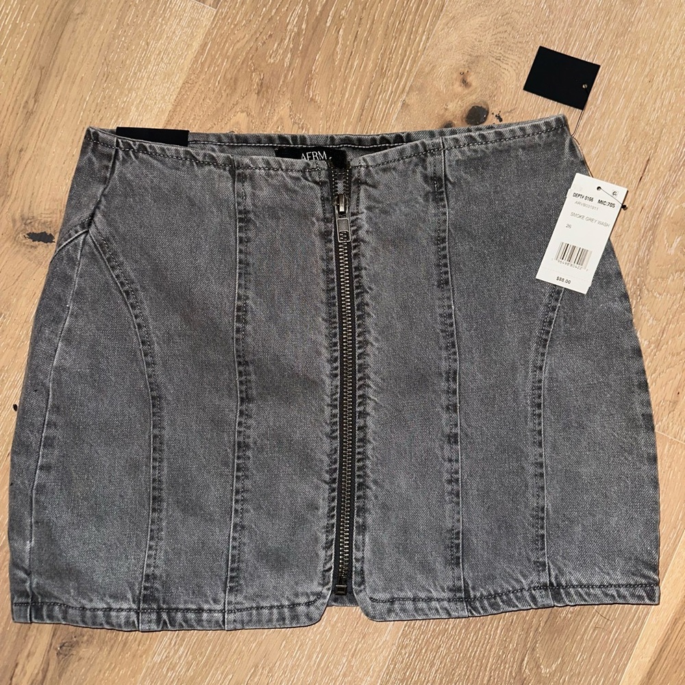 AFRM Charcoal Mini Skirt